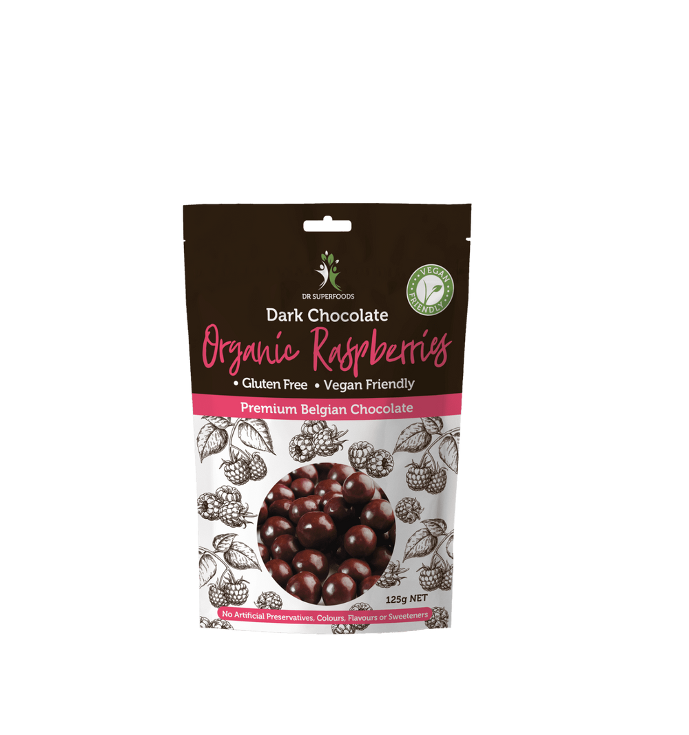 Organic Raspberries Dark Chocolate 125g