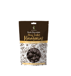 Honey Roasted Macadamias Dark Chocolate 100g Honey Roasted Macadamias Dark Chocolate 100g