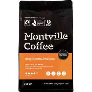 Decaf Coffee Ground Espresso Hinterland Blend 250g Decaf Coffee Ground Espresso Hinterland Blend 250g