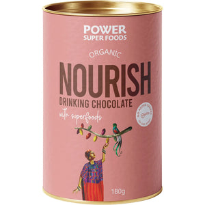 Organic Nourish Drinking Chocolate with Superfoods 180g Organic Nourish Drinking Chocolate with Superfoods 180g