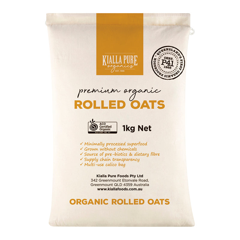 Organic Rolled Oats (Calico Bag) 1Kg