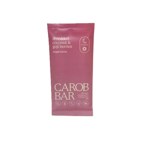 Organic Vegan Coconut Flakes & Goji Berries Carob Bar (90g) Organic Vegan Coconut Flakes & Goji Berries Carob Bar (90g)