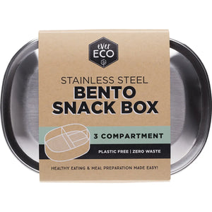 Stainless Steel Bento Snack Box 3 Compartments 580ml Stainless Steel Bento Snack Box 3 Compartments 580ml