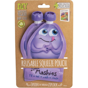 Reusable Squeeze Pouch Purple 2x130ml Reusable Squeeze Pouch Purple 2x130ml