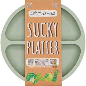 Silicone Sucky Platter Plate - Olive Silicone Sucky Platter Plate - Olive