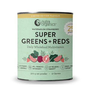 Super Greens + Reds Powder - WATERMELON & STRAWBERRY 300g Super Greens + Reds Powder - WATERMELON & STRAWBERRY 300g