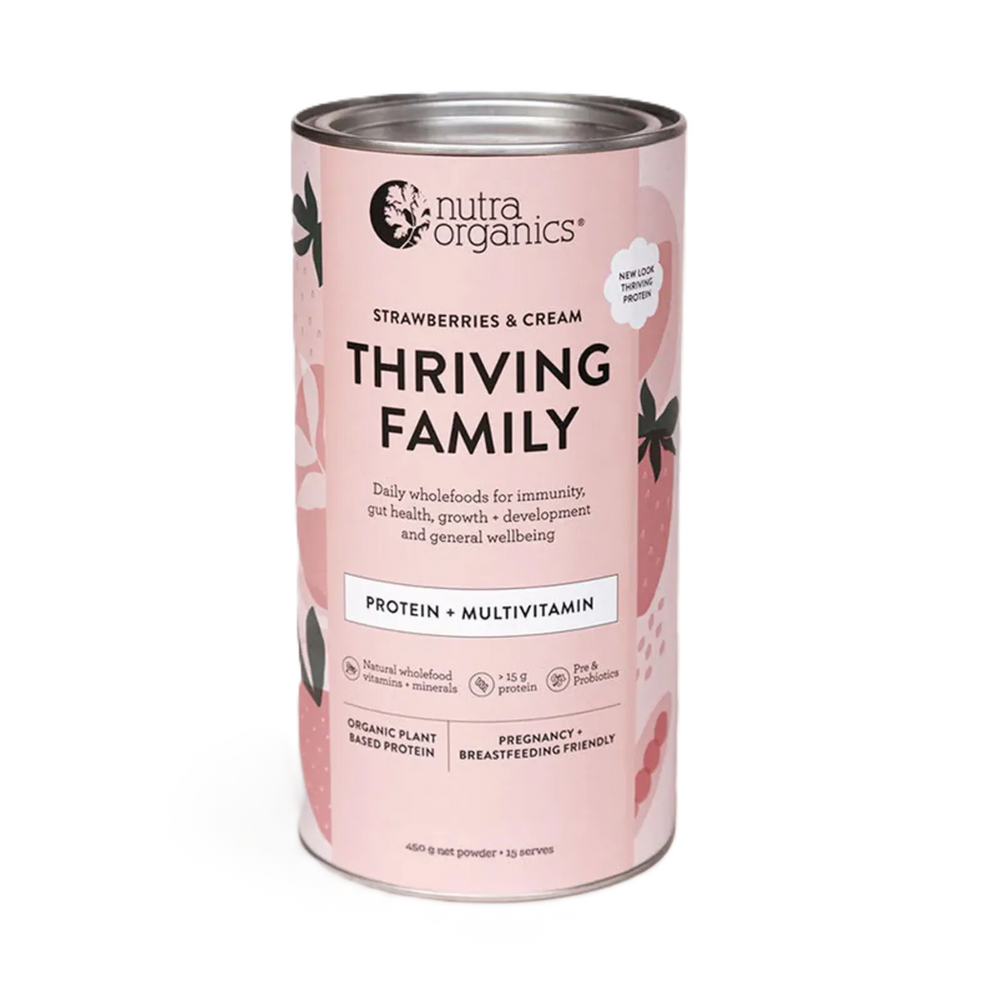 Nutra Organics Thriving Family - Strawberry & Cream 450g