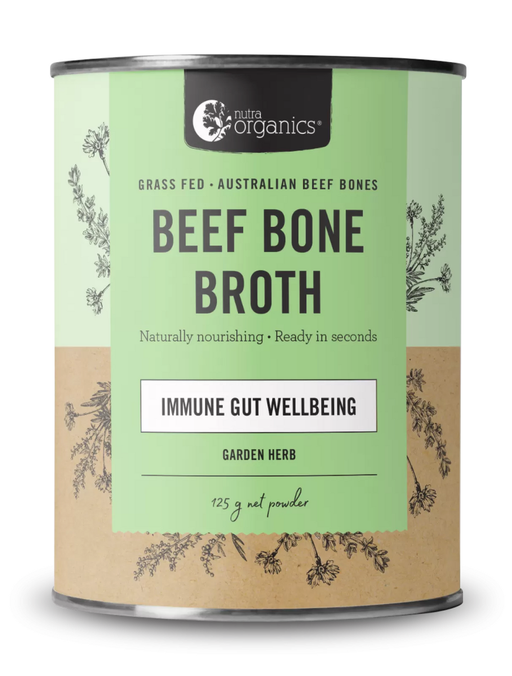 Beef Bone Broth Powder - Garden Herb