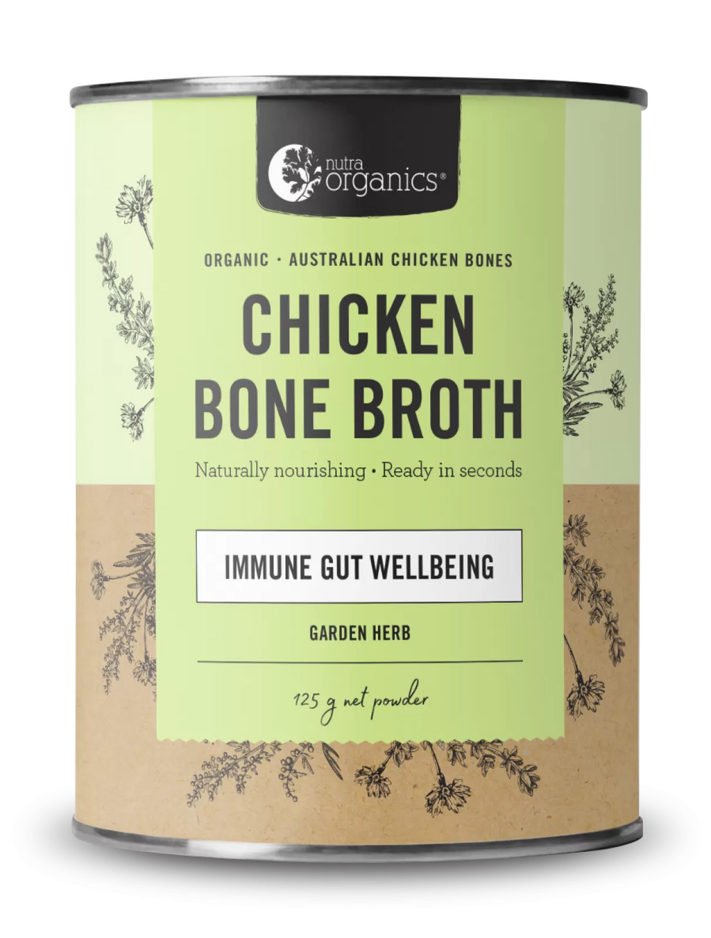 Chicken Bone Broth Powder - Garden Herb 125g