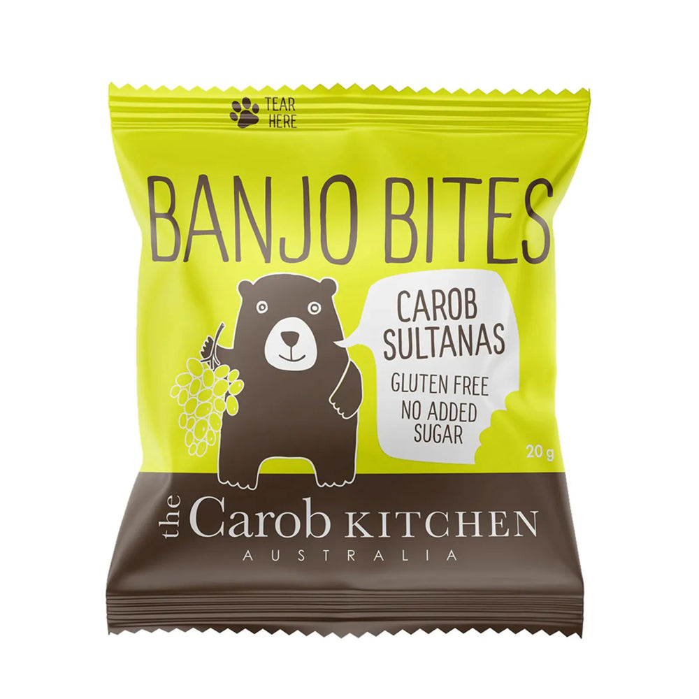 The Carob Kitchen Banjo BITES Carob Coated Sultanas MULTI PACK (6x20g)