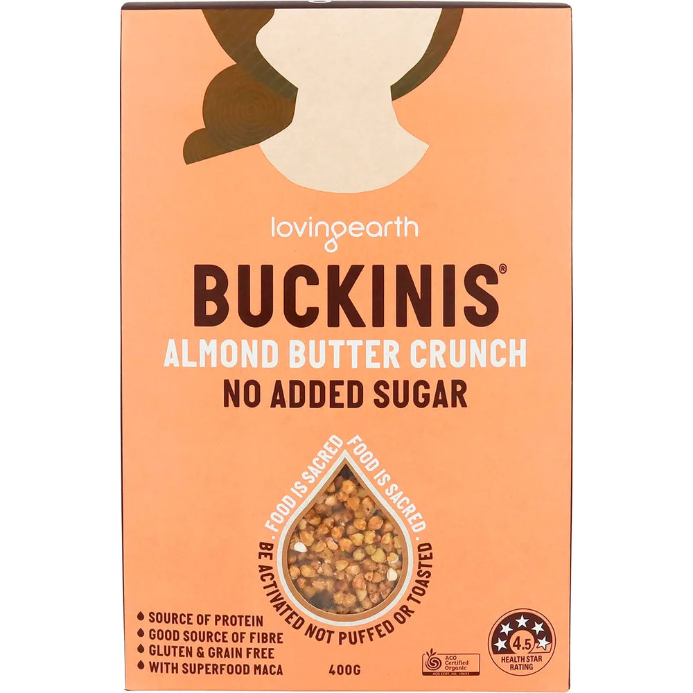 Buckinis Almond Butter Crunch No Added Sugar 400g