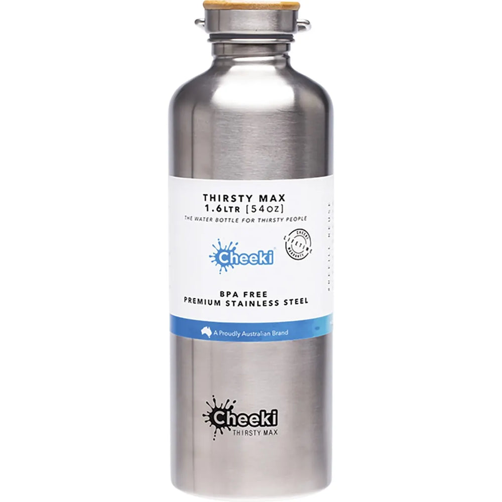 Stainless Steel Bottle Silver 'Thirsty Max' 1.6L