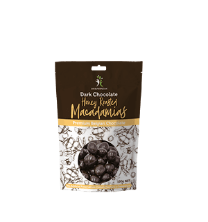 Honey Roasted Macadamias Dark Chocolate 100g