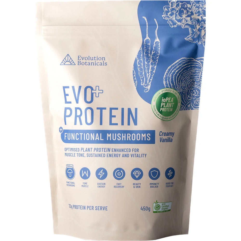 EVO+ Protein Functional Mushrooms Creamy Vanilla 450g