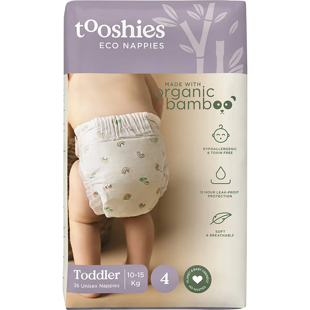 Eco Nappies Size 4 Toddler 10-15kg 2x36pk