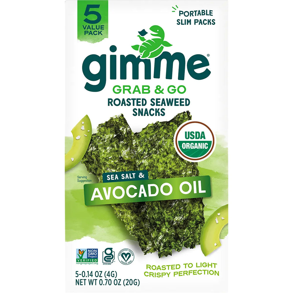 Roasted Seaweed Snacks Grab & Go Sea Salt & Avocado Oil 5x4g