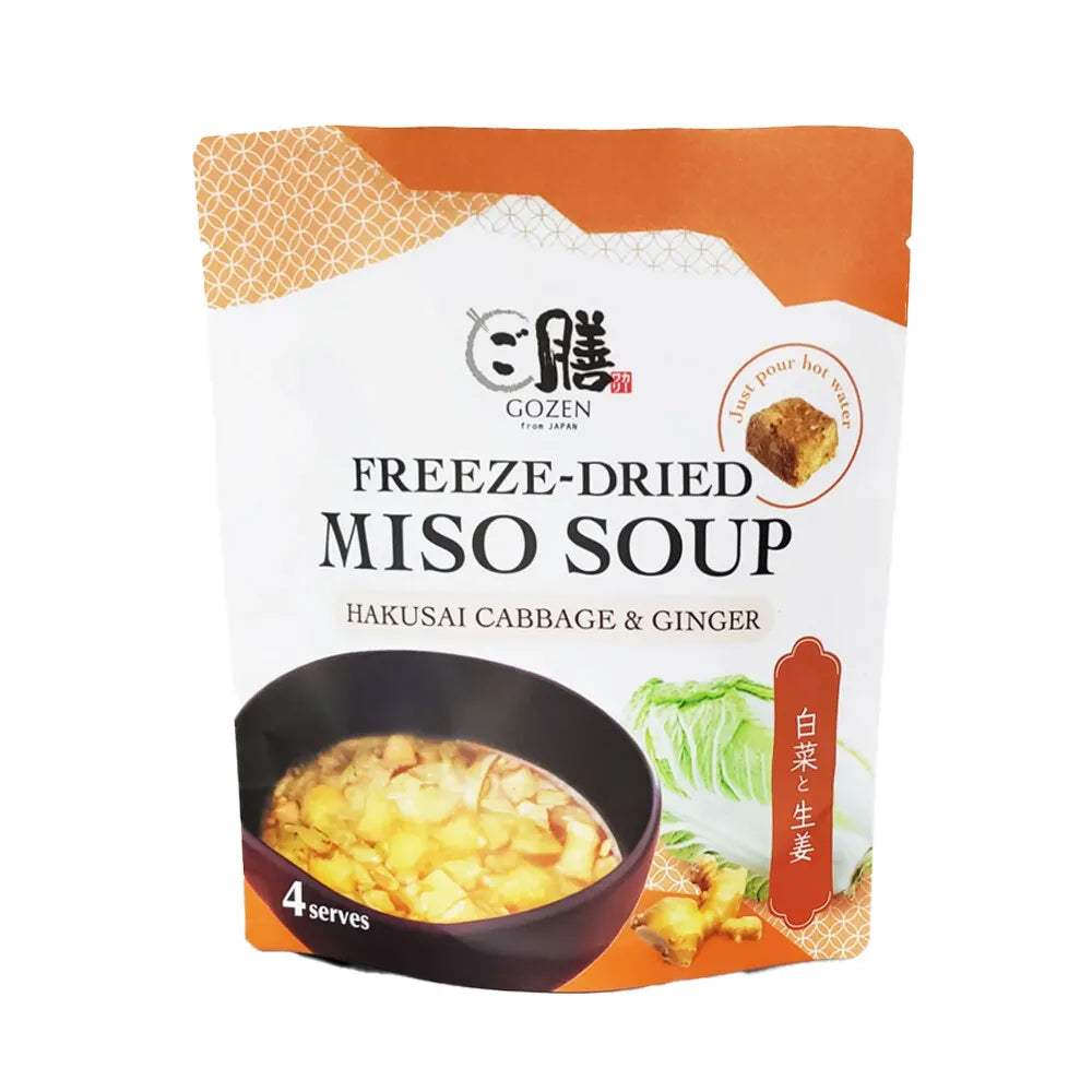 GOZEN Freeze-Dried Miso Soup (Hakusai Cabbage & Ginger)