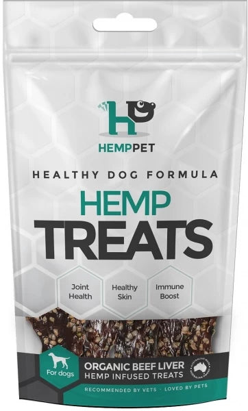 Organic Beef Liver Hemp Infused Treats for Dogs 80g