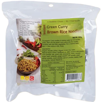 Instant Green Curry Brown Rice Noodles