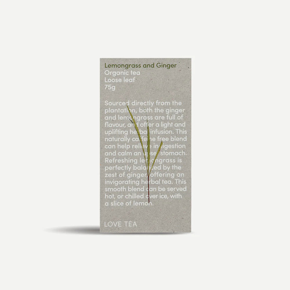 Organic Lemongrass & Ginger Tea Loose Leaf 75g