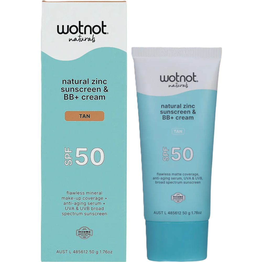 Natural Zinc Sunscreen & BB+ Cream SPF 50 Tan 50g