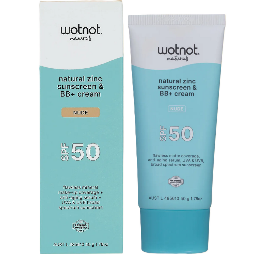 Natural Zinc Sunscreen & BB+ Cream SPF 50 Nude 50g