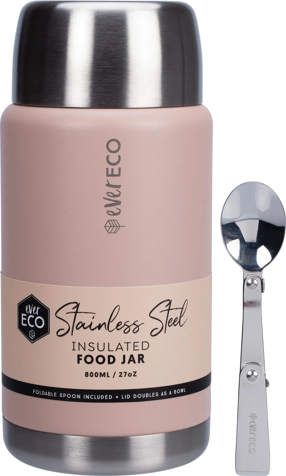 Insulated Stainless Steel Food Jar Rose 800ml