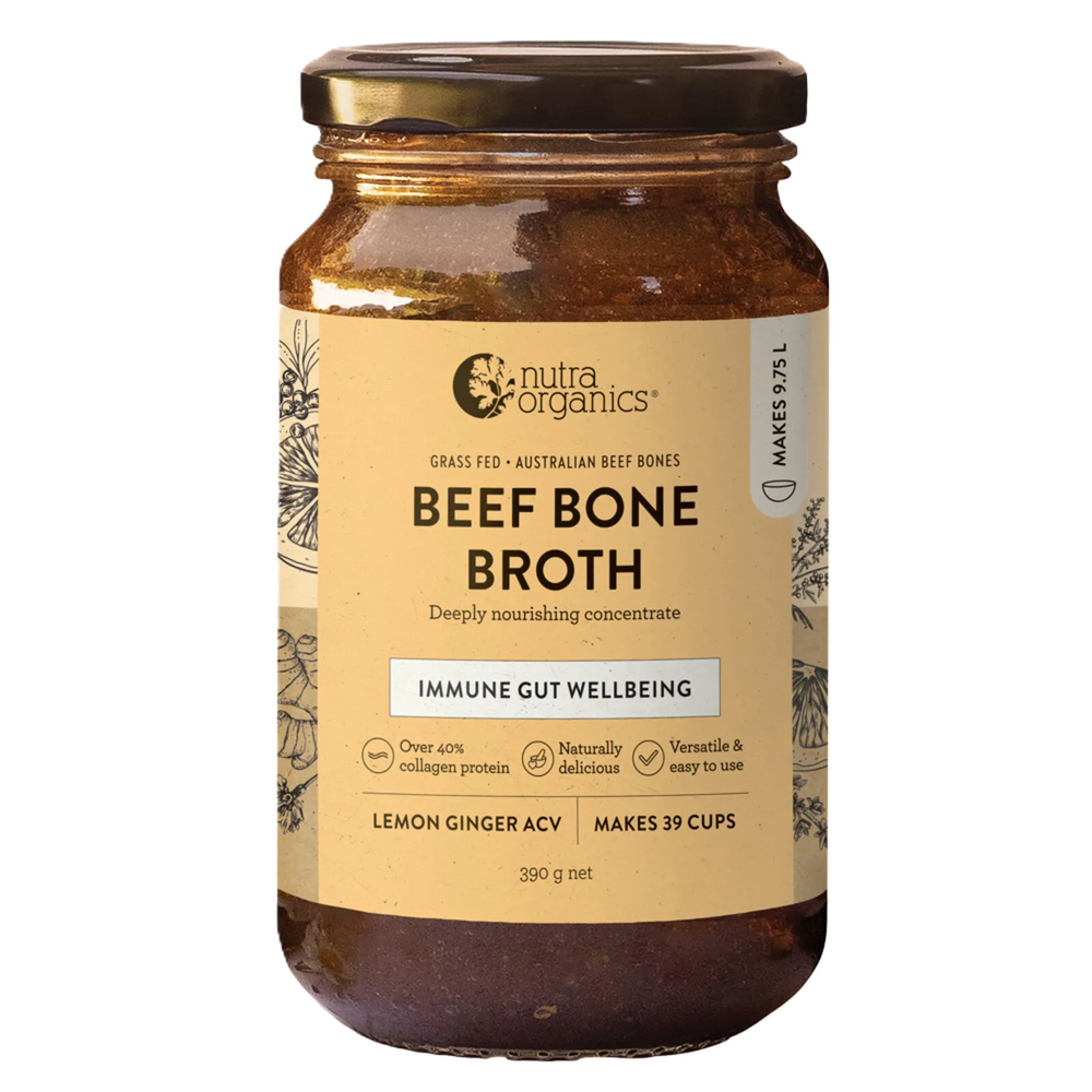 Beef Bone Broth Concentrate - Lemon Ginger ACV 390g