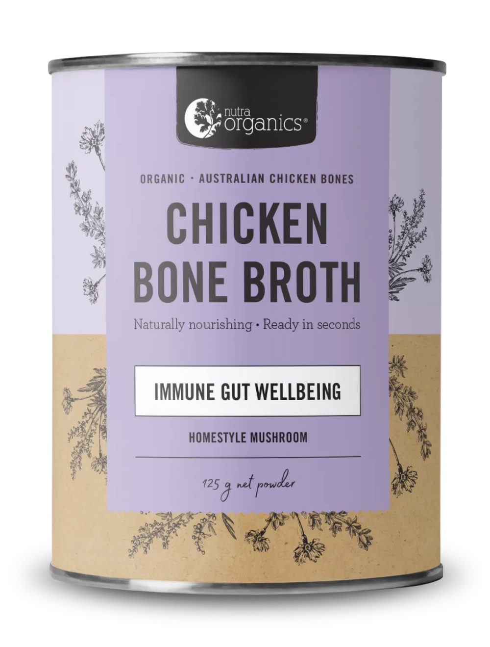 Chicken Bone Broth Powder - Homestyle Mushroom 125g