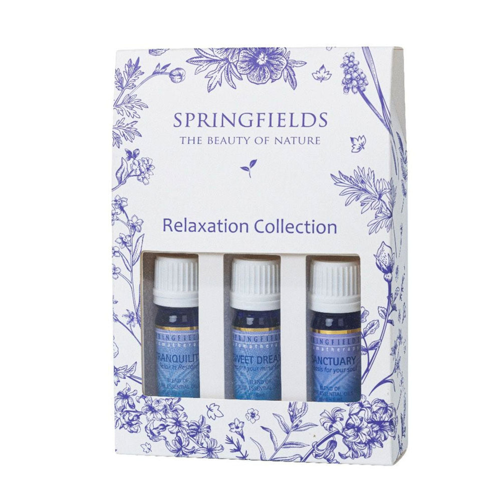 Springfields Essential Oil Trio - Relaxation Collection (Sanctuary, Sweet Dreams, Tranquility) 3x5ml